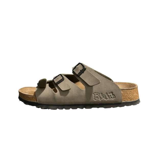 Birki's by Birkenstock Marseille Sandal In Stone Birko-Flor Narrow Fit, Size 38 - Picture 5 of 10